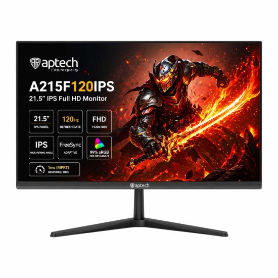 Aptech A215F120IPS 21.5 Inch IPS Full HD Monitor with 120Hz