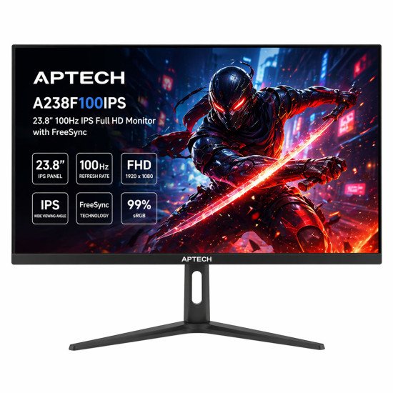 Aptech A238F100IPS 23.8 Inch 100Hz IPS Full HD Monitor with FreeSync