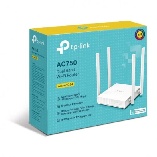 TP-Link Archer C24 AC750 Antenna Dual-Band Wi-Fi Router