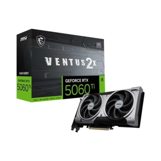 MSI GeForce RTX 5060 Ti 16G VENTUS 2X OC PLUS 16GB GDDR7 Graphics Card