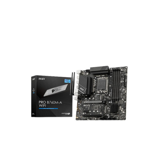 MSI PRO B760M-A WIFI mATX Motherboard MSI PRO B760M-A WIFI mATX Motherboard
