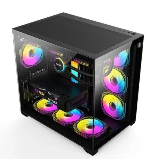 T-Wolf City Ranger X7 ARGB Mid-Tower ATX Gaming Casing – Stylish RGB PC Case