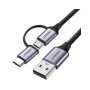 Ugreen US177 1 Meter USB To Micro USB & Type-C Cable #30875