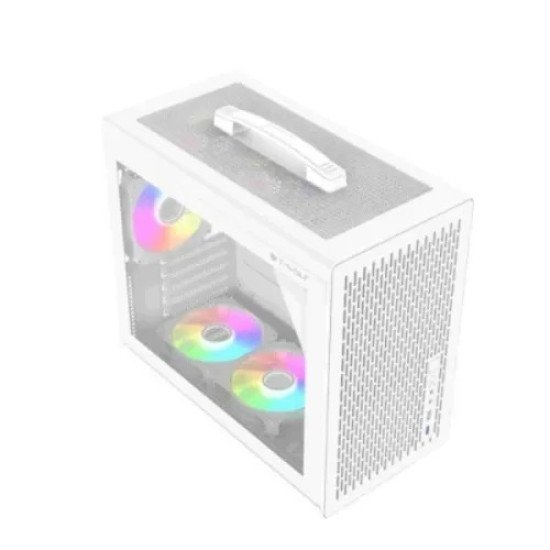 T-Wolf XPLENDER X5 BH ARGB M-ATX Portable Casing White
